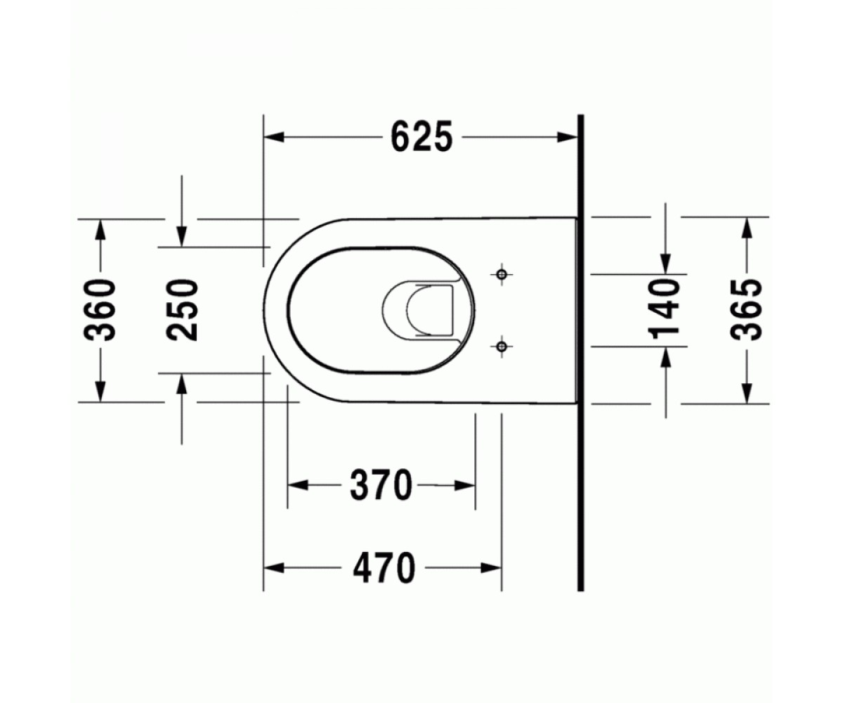 Подвесной унитаз без сиденья  DARLING NEW 254409-00-00:Чертеж 