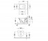 Безободковый унитаз  P3 COMFORTS 2561090000:Чертеж 