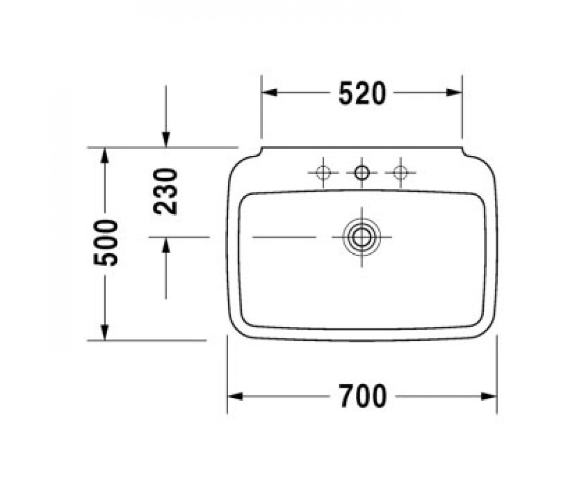 Раковина  PURA VIDA 270070-00-00:Чертеж 