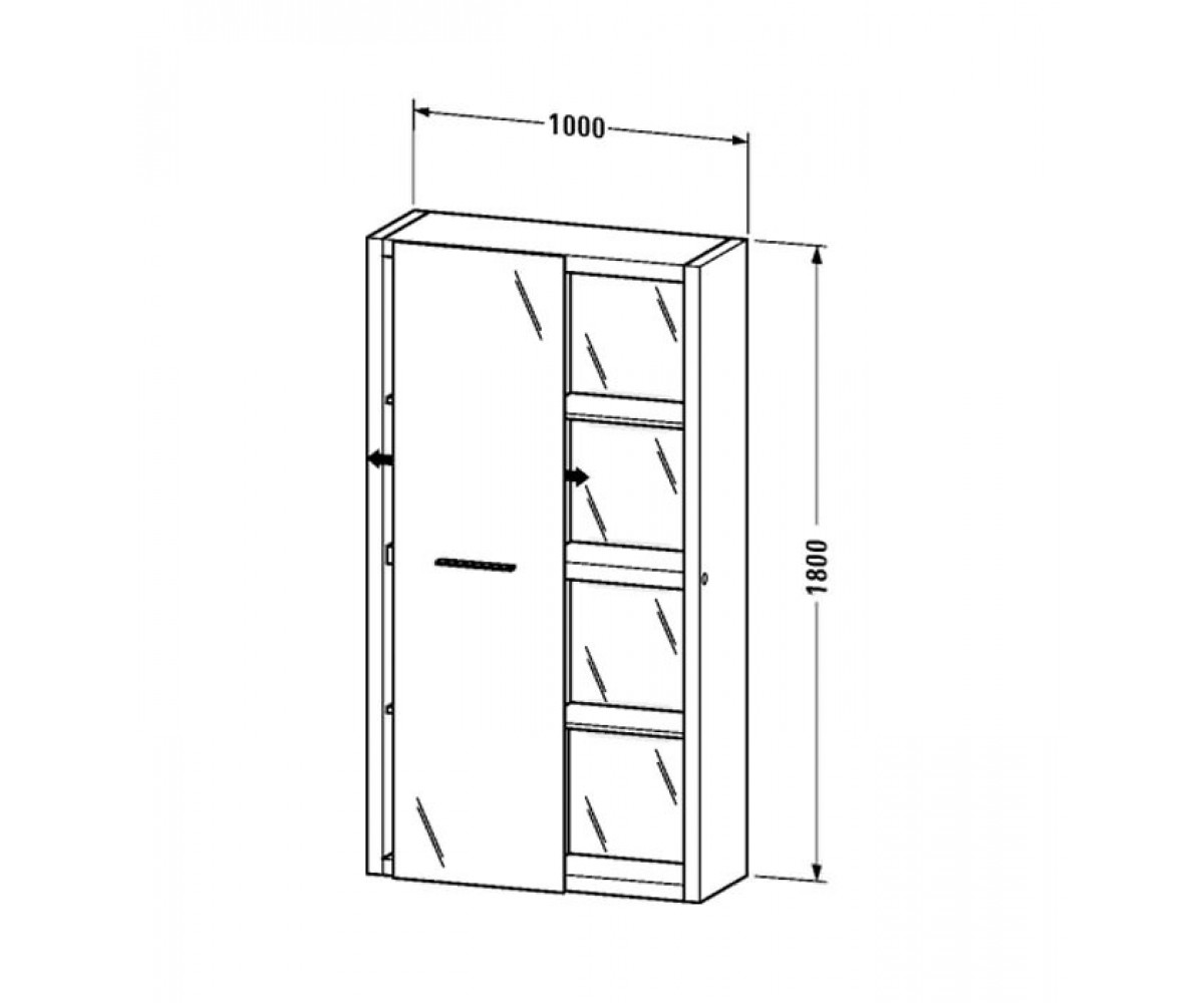 Пенал подвесной  2ND FLOOR 2F9158R-59-59:Чертеж 