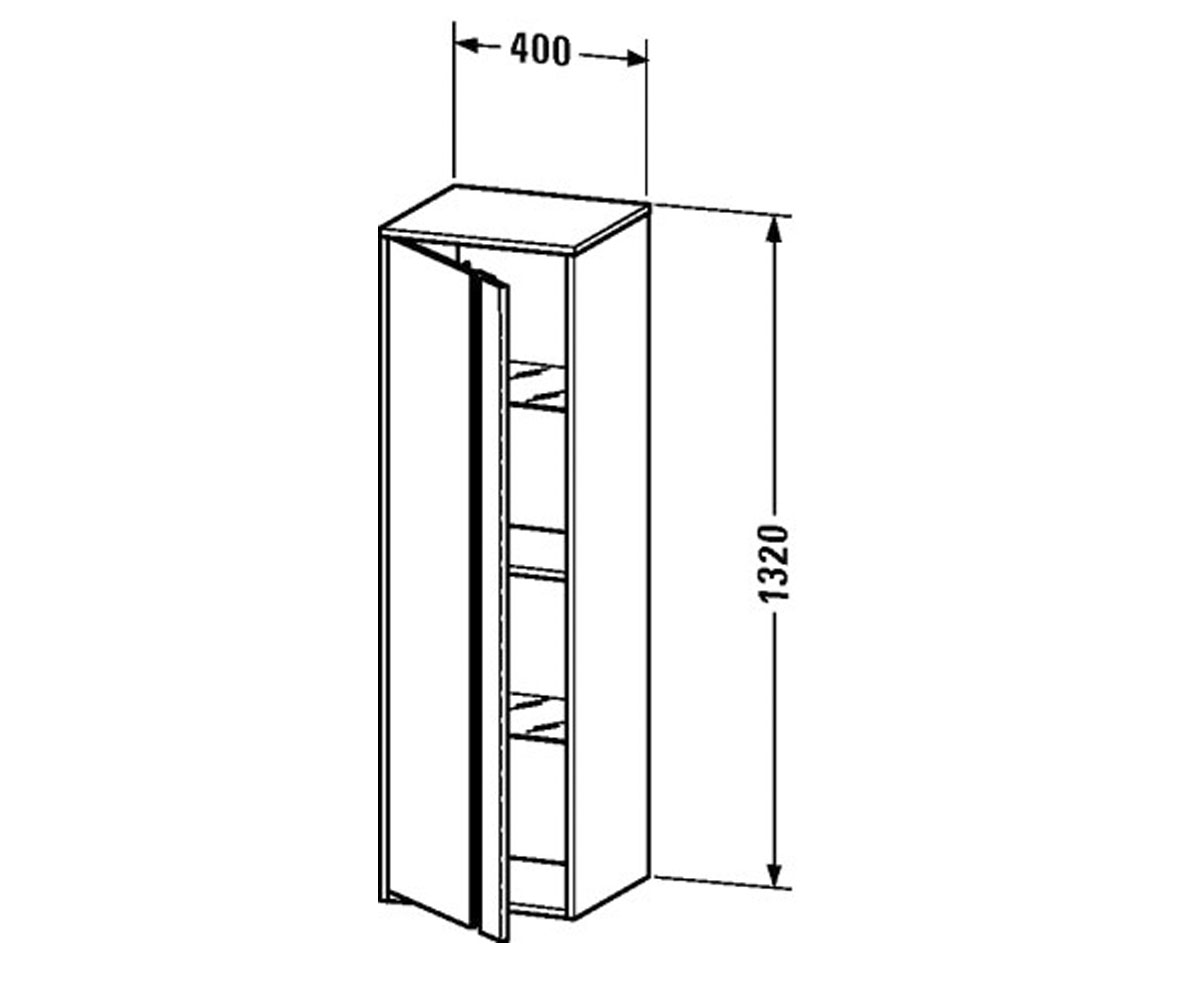 Левосторонний пенал  KETHO KT1257L3131:Чертеж 