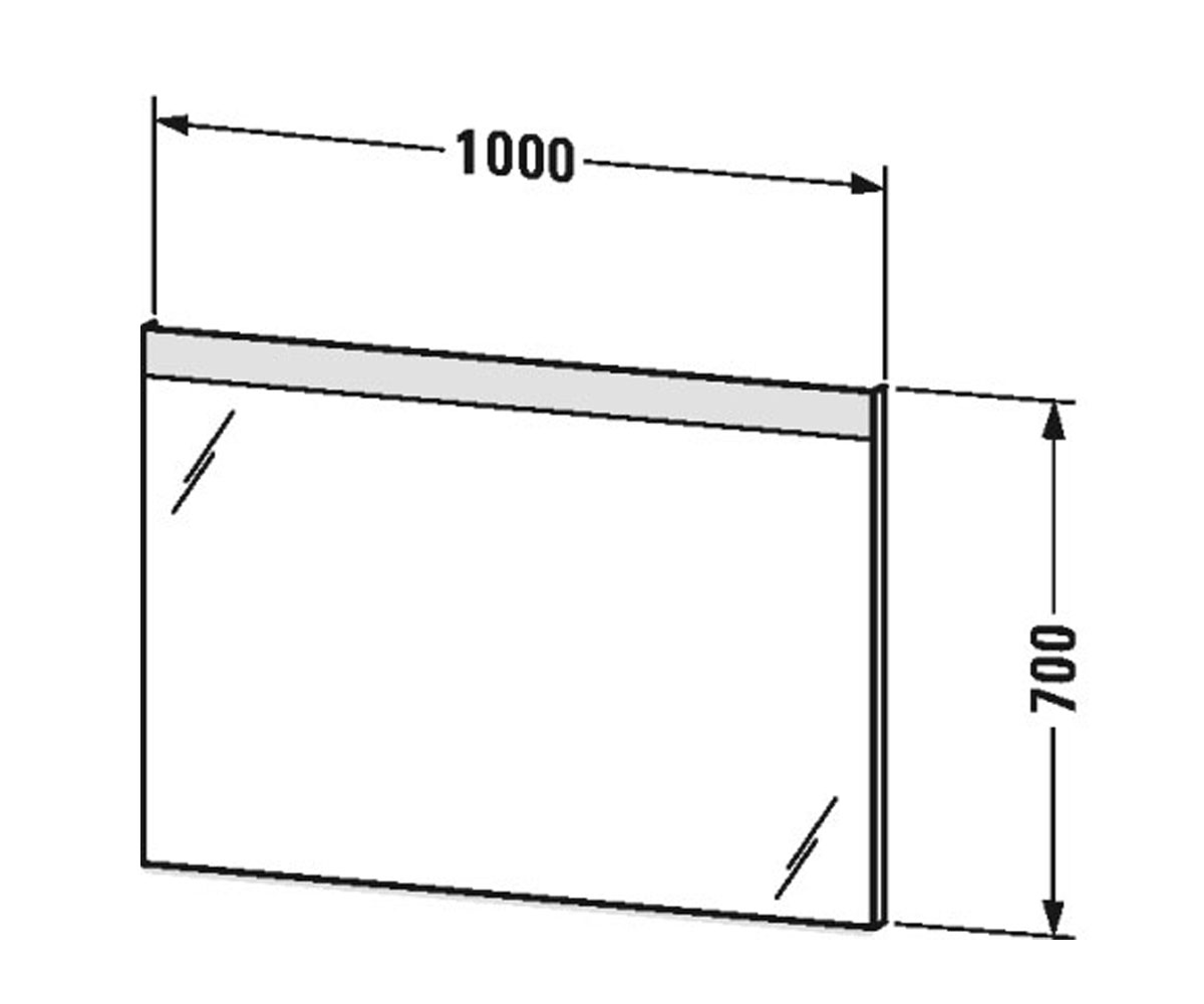 Зеркало с подсветкой 100х70 см  LIGHT AND MIRROR LM783700000:Чертеж 