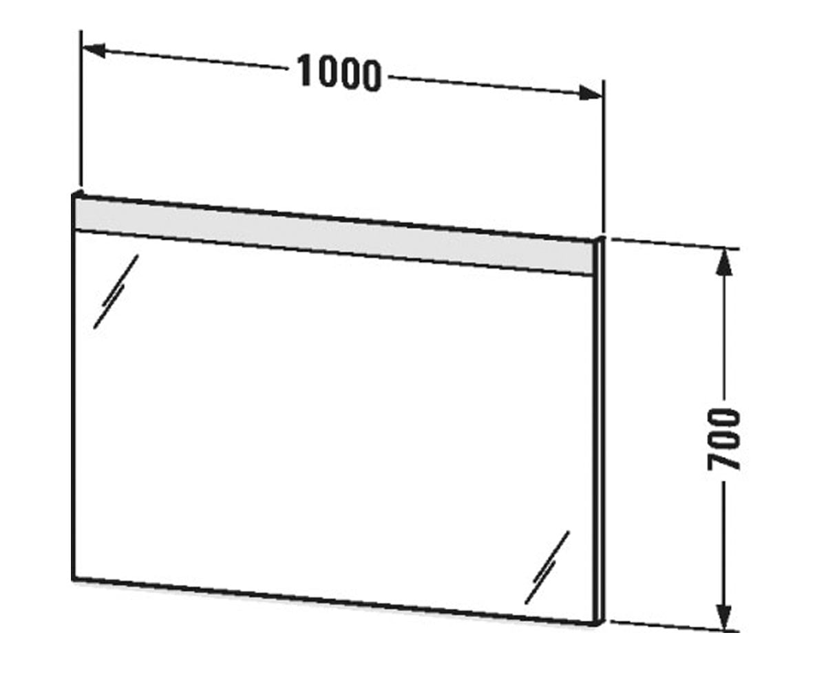 Зеркало с подсветкой led 100х70 см  LIGHT AND MIRROR LM784700000:Чертеж 