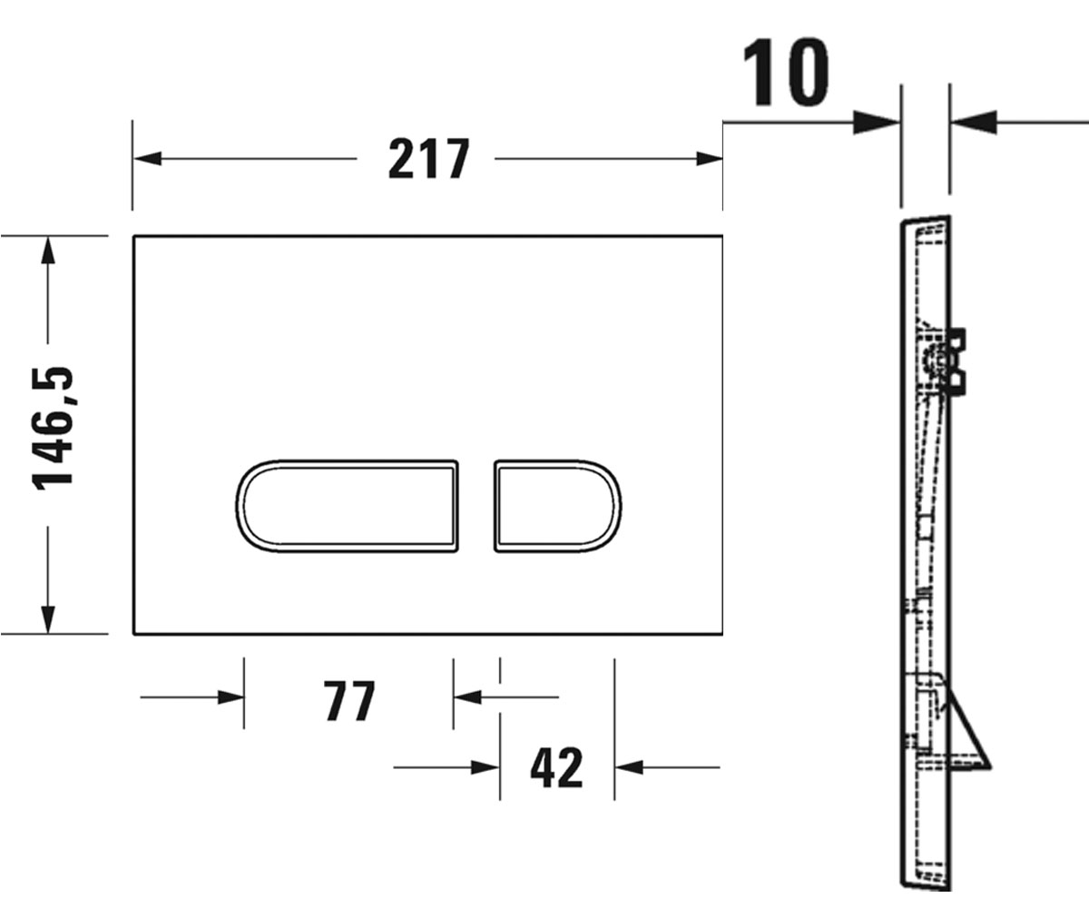 Двойная клавиша  WD5001011000:Чертеж 