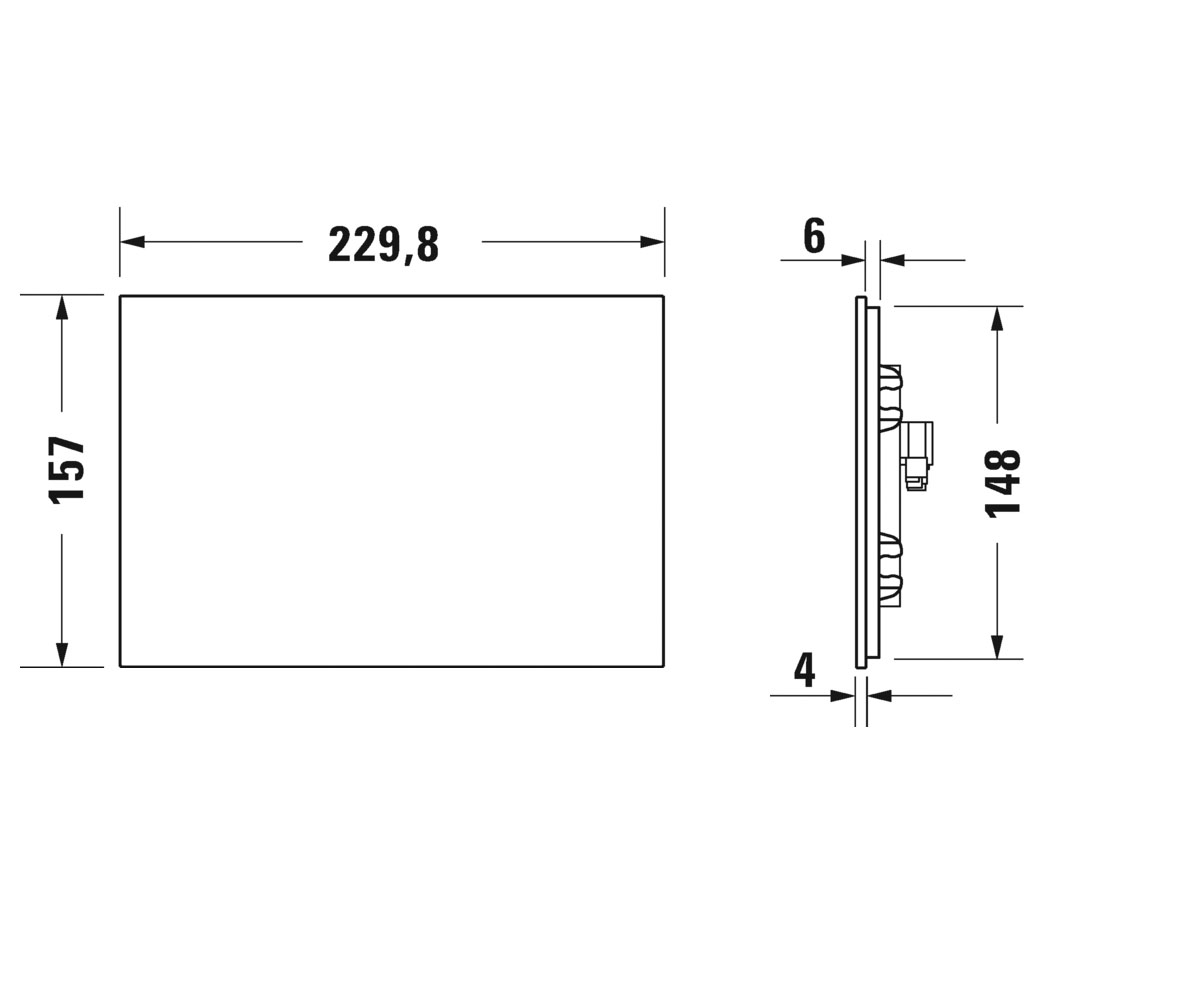 Стеклянная клавиша  WD5003012000:Чертеж 
