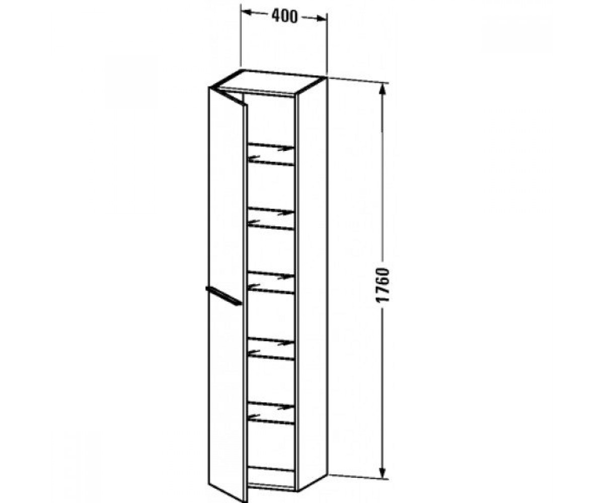 Белый подвесной пенал  X-LARGE XL1136L2222:Чертеж 