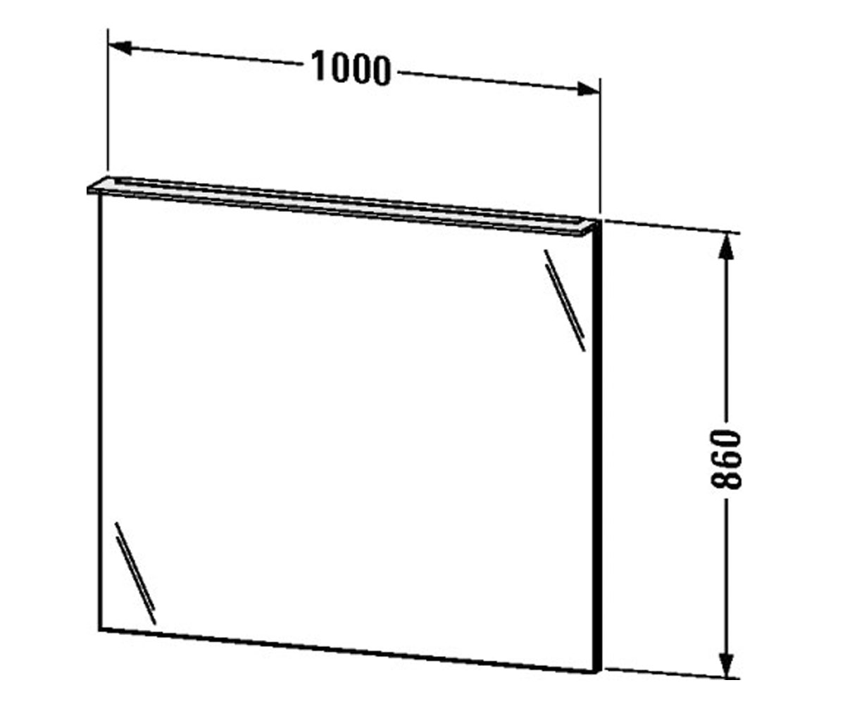 Зеркало с сенсорной подсветкой  X-LARGE XL72952222:Чертеж 
