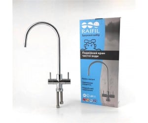 Кран подвійний RAIFIL Duo хром ECOSOFT  F-09-RAIFILDUO