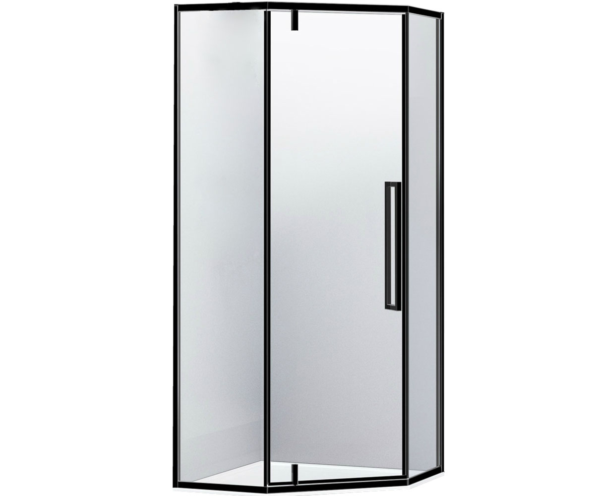 Кабіна пятикутна 100х100 см EGER LANY 599-553/1 BLACK 599-553/1 BLACK