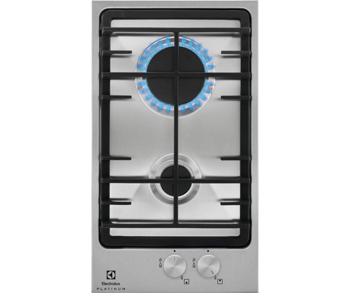 Варильна поверхня Electrolux газова, 30см, чавун, Доміно, нерж ELECTROLUX  EGG3322NVX EGG3322NVX