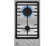 Варильна поверхня Electrolux газова, 30см, чавун, Доміно, нерж ELECTROLUX  EGG3322NVX