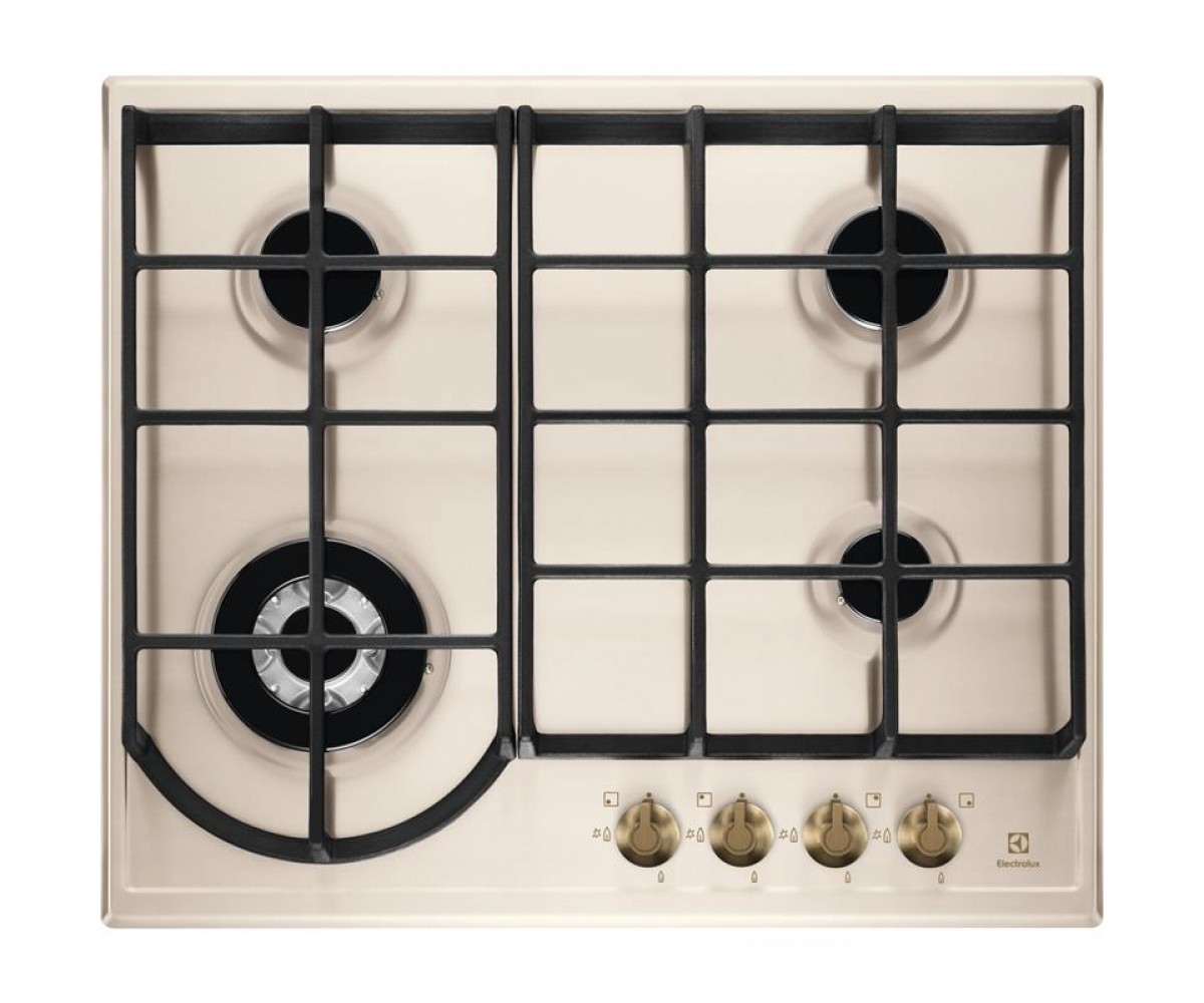Варильна поверхня Electrolux газова Rococo, 60см, чавун, шампань ELECTROLUX  EGH6343RON EGH6343RON