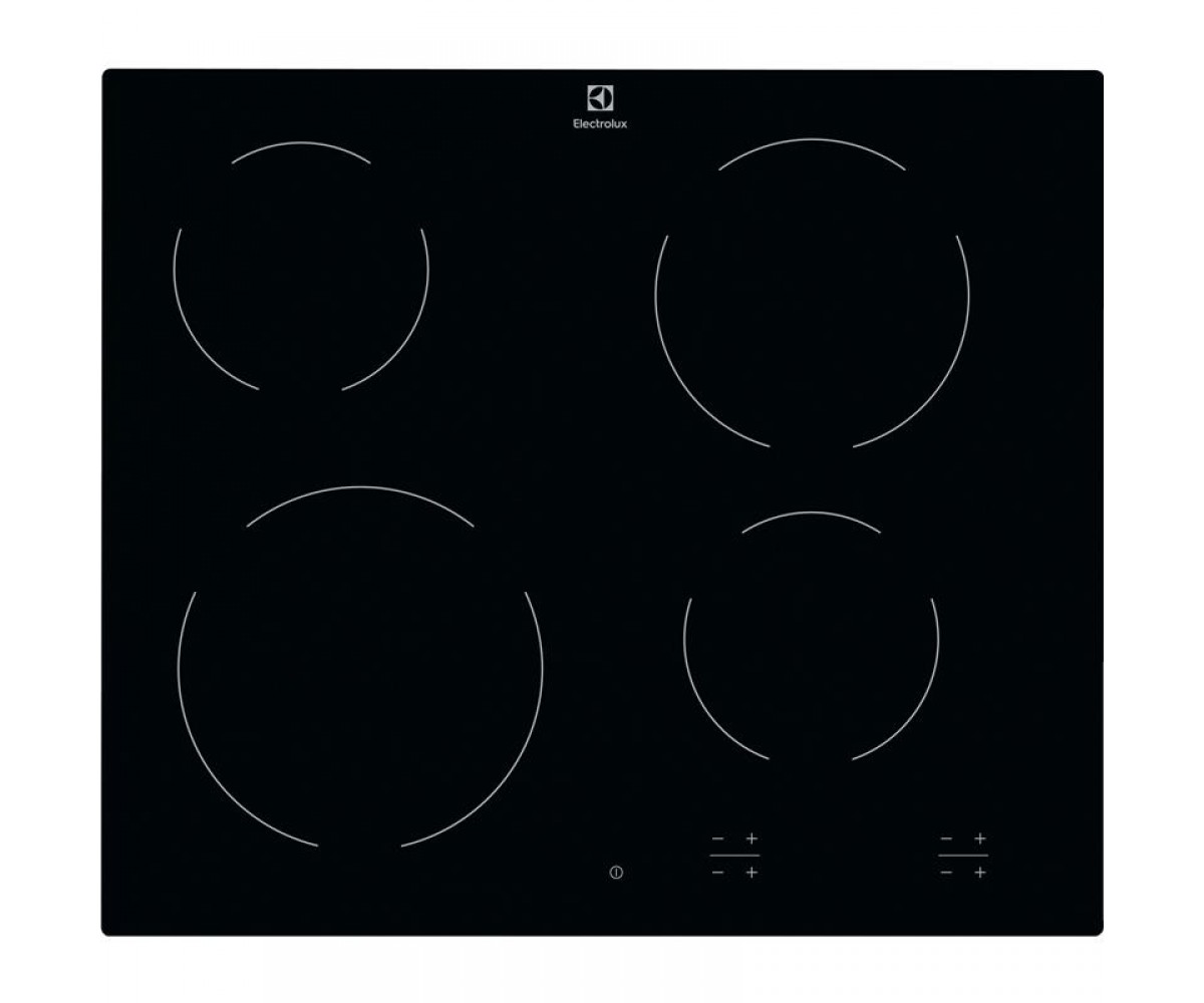 Варильна поверхня Electrolux електрична склокерамічна, 60см, чорний ELECTROLUX  EHF6240IOK EHF6240IOK