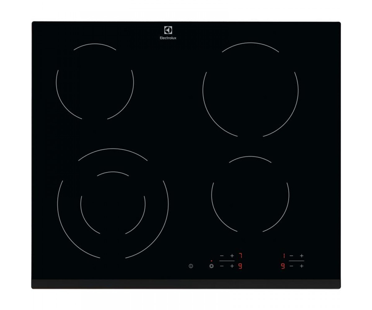 Варильна поверхня Electrolux електрична склокерамічна, 60см, чорний ELECTROLUX  EHF6241FOK EHF6241FOK