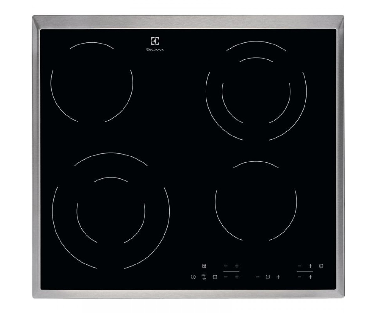 Варильна поверхня Electrolux електрична склокерамічна, 60см, чорний ELECTROLUX  EHF6342XOK EHF6342XOK