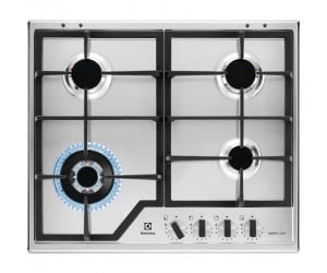 Варильна поверхня Electrolux газова, 60см, чавун, нерж ELECTROLUX  KGS64362XX