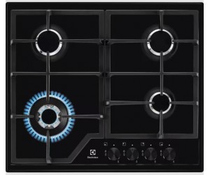 Варильна поверхня Electrolux газова, 60см, чавун, чорний ELECTROLUX  KGS6436K