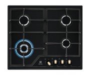 Варильна поверхня Electrolux газова, 60см, чавун, чорний матовий ELECTROLUX  KGS6436RK