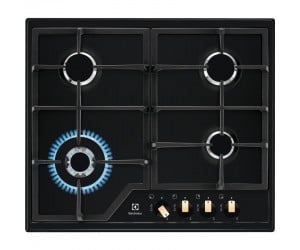 Варильна поверхня Electrolux газова, 60см, чавун, чорний матовий ELECTROLUX  KGS6436RK
