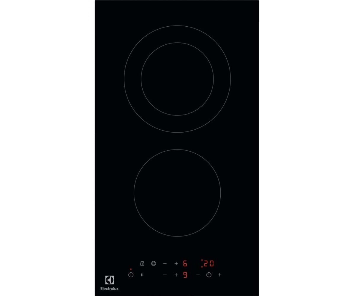 Варильна поверхня Electrolux електрична склокерамічна, 30см, Доміно, чорний ELECTROLUX  LHR3233CK LHR3233CK