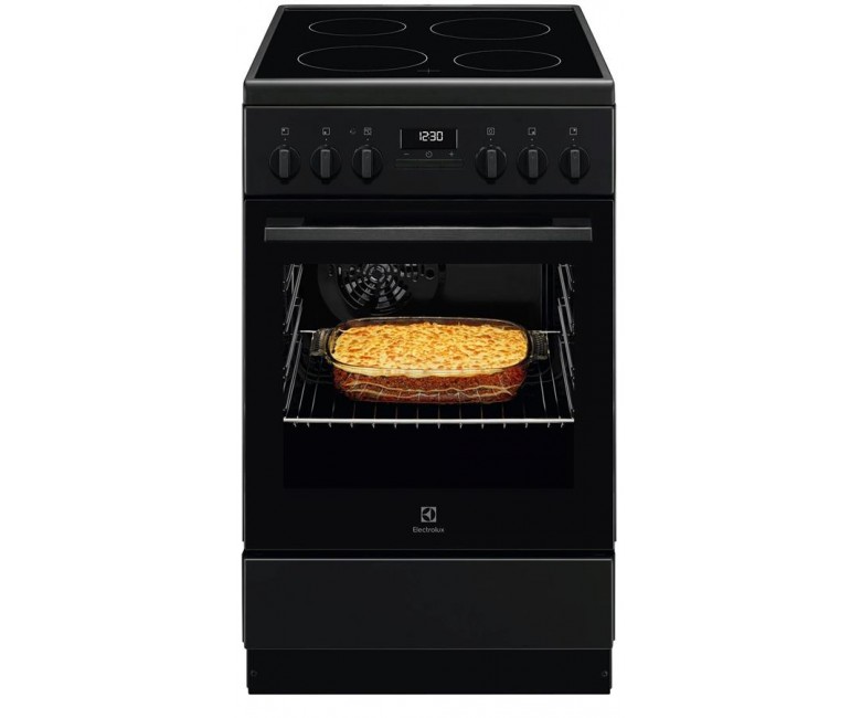 Плита Electrolux електрична склокерамічна, 57л, 50x60см, дисплей, конвекція, чорний матовий ELECTROLUX  LKR520275K LKR520275K