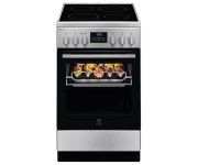 Плита Electrolux електрична склокерамічна, 57л, 50x60см, дисплей, конвекція, мангальна підставка, нерж ELECTROLUX  LKR540267X