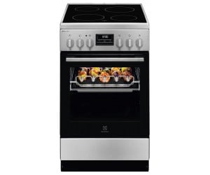 Плита Electrolux електрична склокерамічна, 57л, 50x60см, дисплей, конвекція, мангальна підставка, нерж  ELECTROLUX LKR540267X