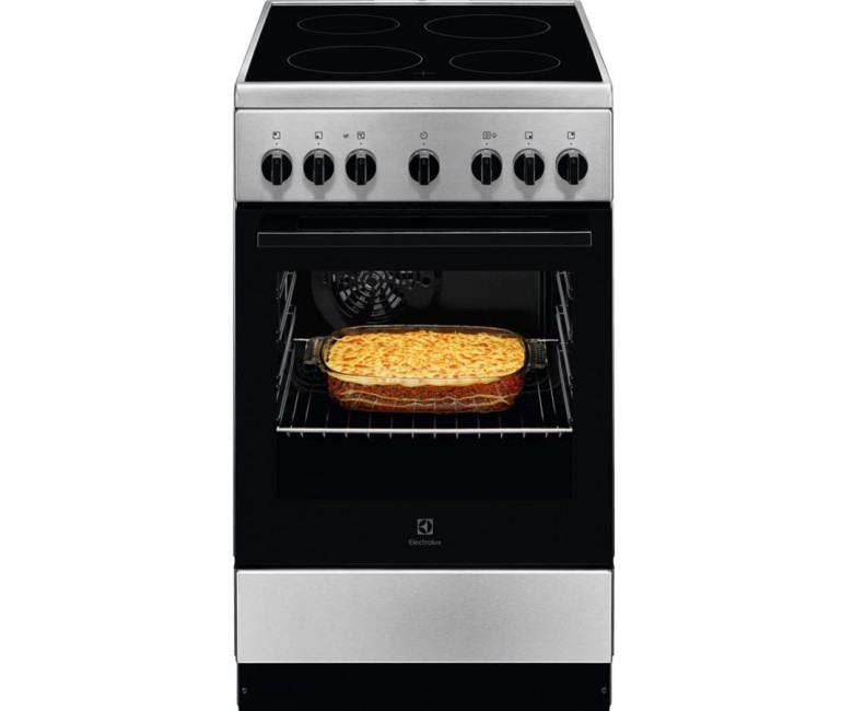 Плита Electrolux електрична склокерамічна, 58л, 50x60см, конвекція, пара, нерж ELECTROLUX  LKR562055X LKR562055X