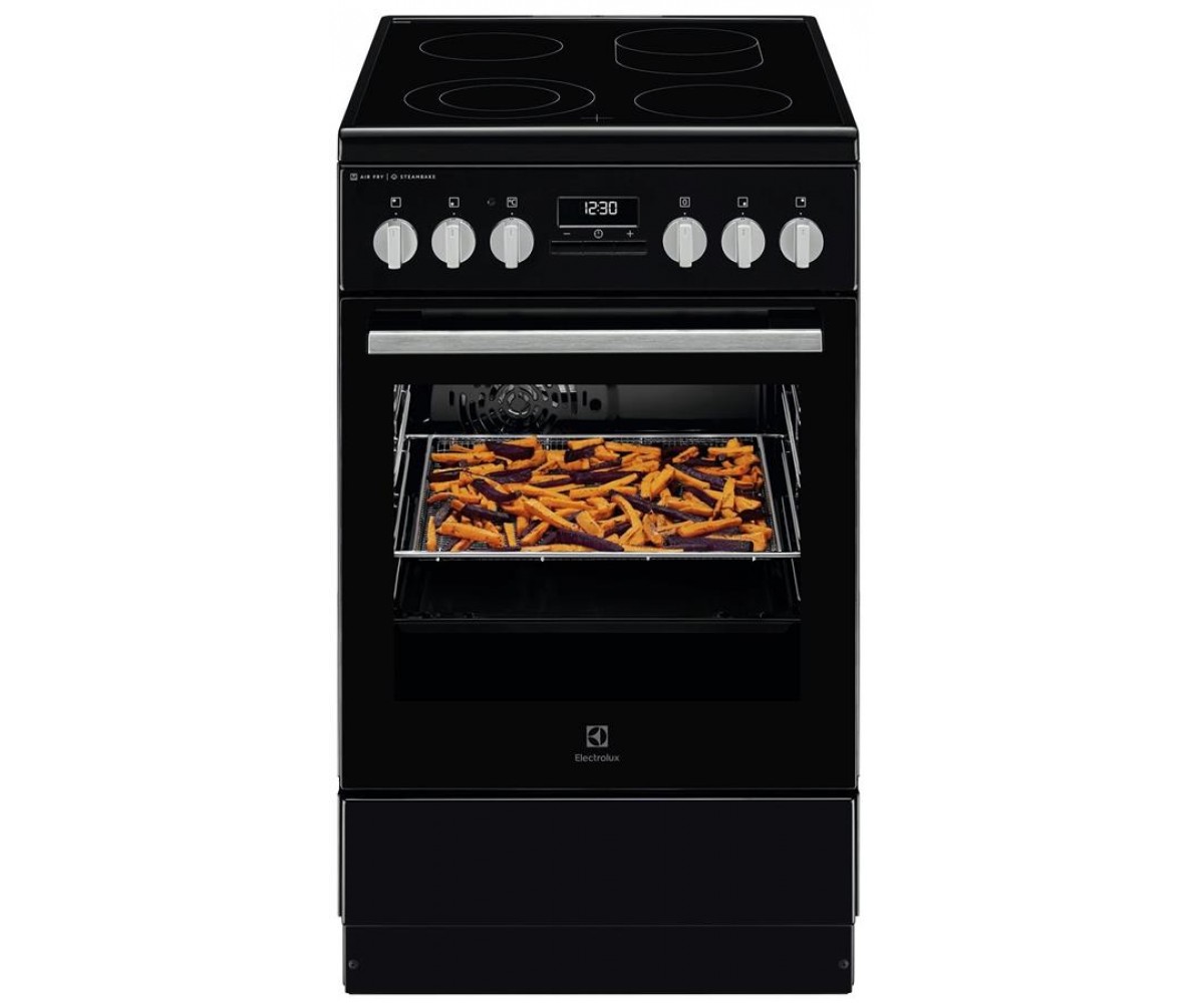 Плита Electrolux електрична склокерамічна, 58л, 50x60см, конвекція, пара, чорний ELECTROLUX  LKR564275K LKR564275K