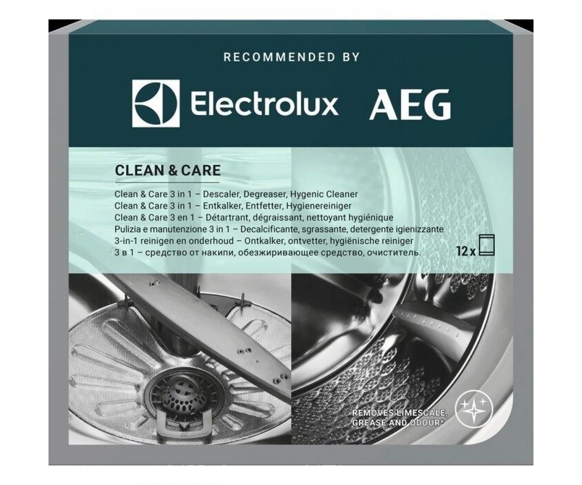 Набір Electrolux для чищення пральних та посудомийних машин, 12x50гр ELECTROLUX  M2GCP121 M2GCP121