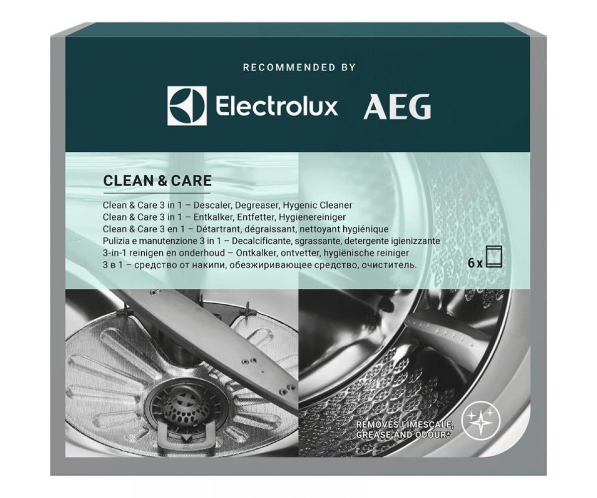 Набір Electrolux для чищення пральних та посудомийних машин, 6x50гр ELECTROLUX  M2GCP601 M2GCP601