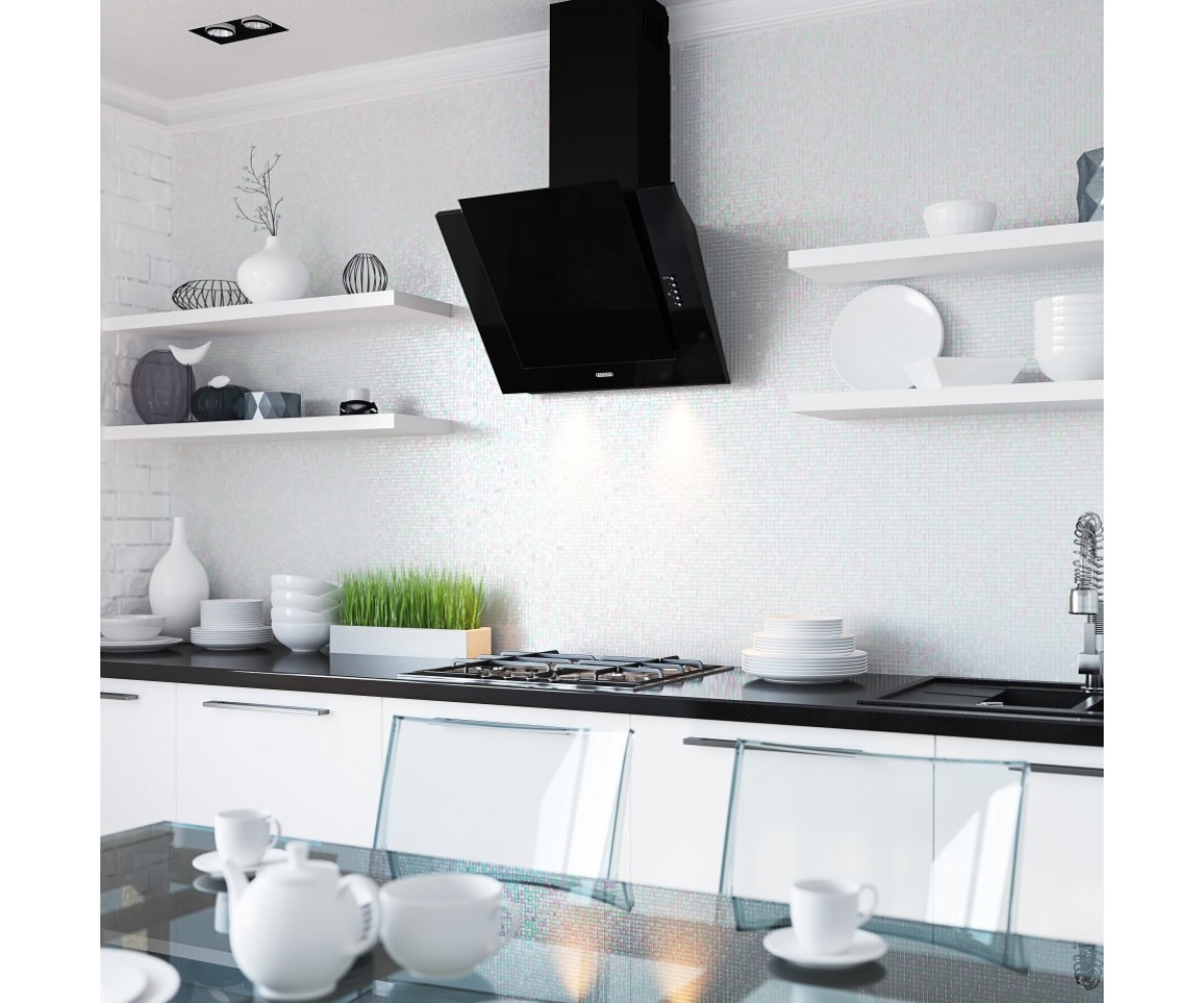 Вытяжка с декоративным стеклом  TITAN A 750 LED SMD 60 BL 6124:Фото 7
