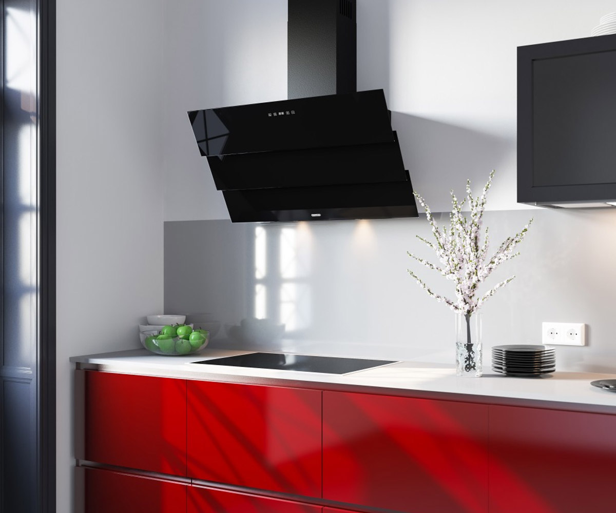 Вытяжка наклонная  TROY 1000 LED SMD 90 BL 6166:Фото 2