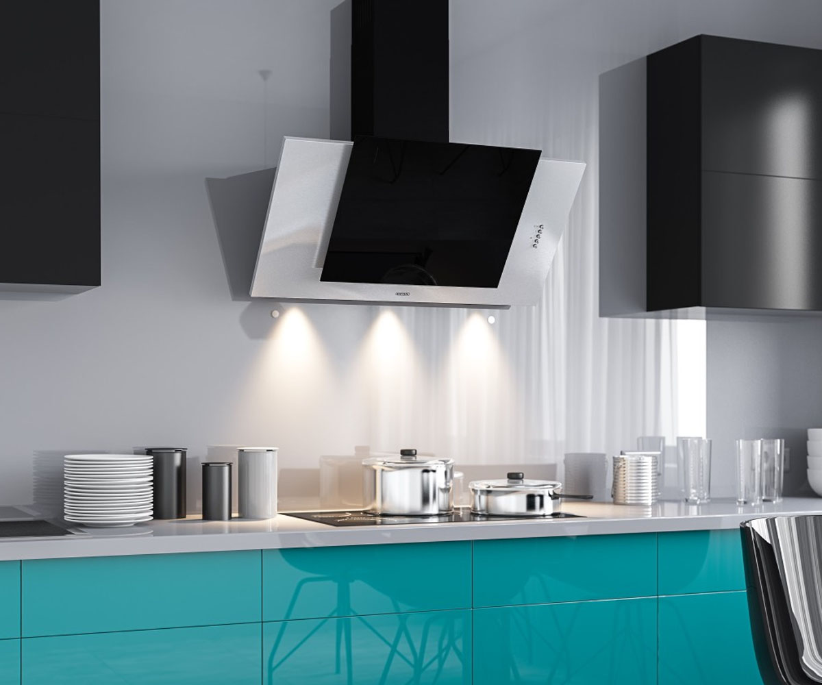 Вытяжка наклонная  TITAN A 1200 LED SMD 90 IS+BL 8897:Фото 3