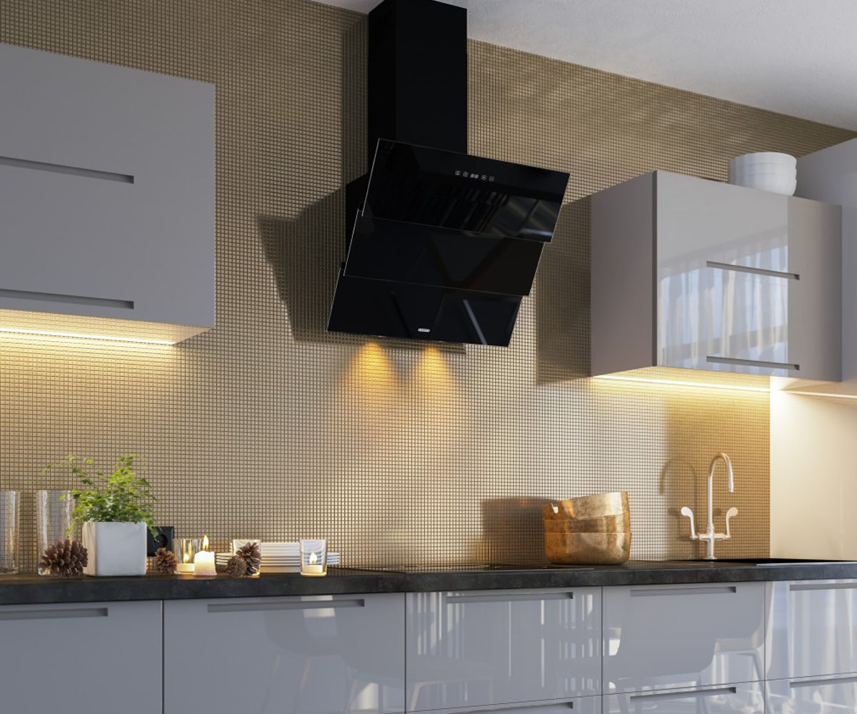 Сенсорная вытяжка  TROY 1200 LED SMD 60 BL 8910:Фото 3