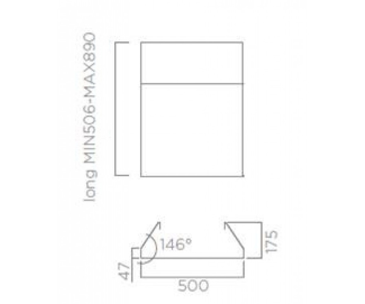 Высокий короб для вытяжки  KIT0010703:Чертеж 