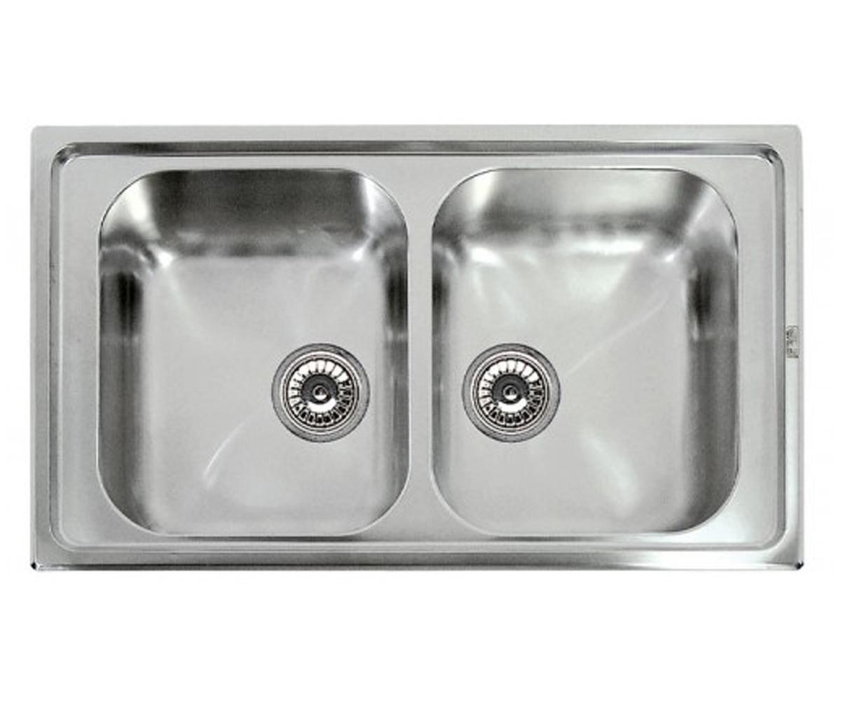 Мойка с двумя чашами ELLECI RIVER 450 RIVER 450 SATINATO RIVER 450 SATINATO