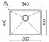 Мойка стальная  SQUARE SQUARE 500 R14 ON TOP:Чертеж 