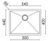 Мойка для кухни  SQUARE SQUARE 500 R14 UNDER TOP:Чертеж 