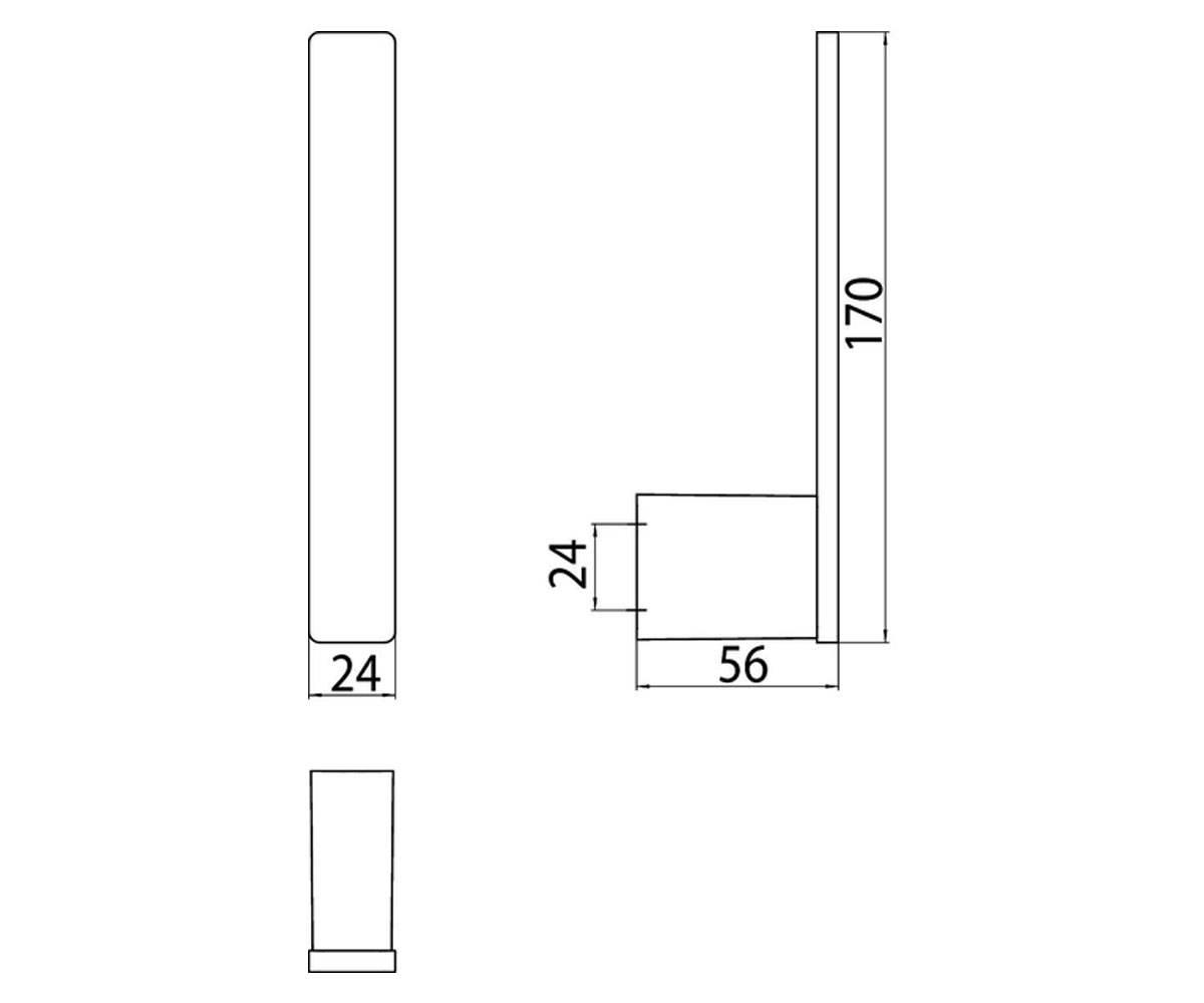Бумагодержатель  LOFT BLACK 0505 133 01:Чертеж 