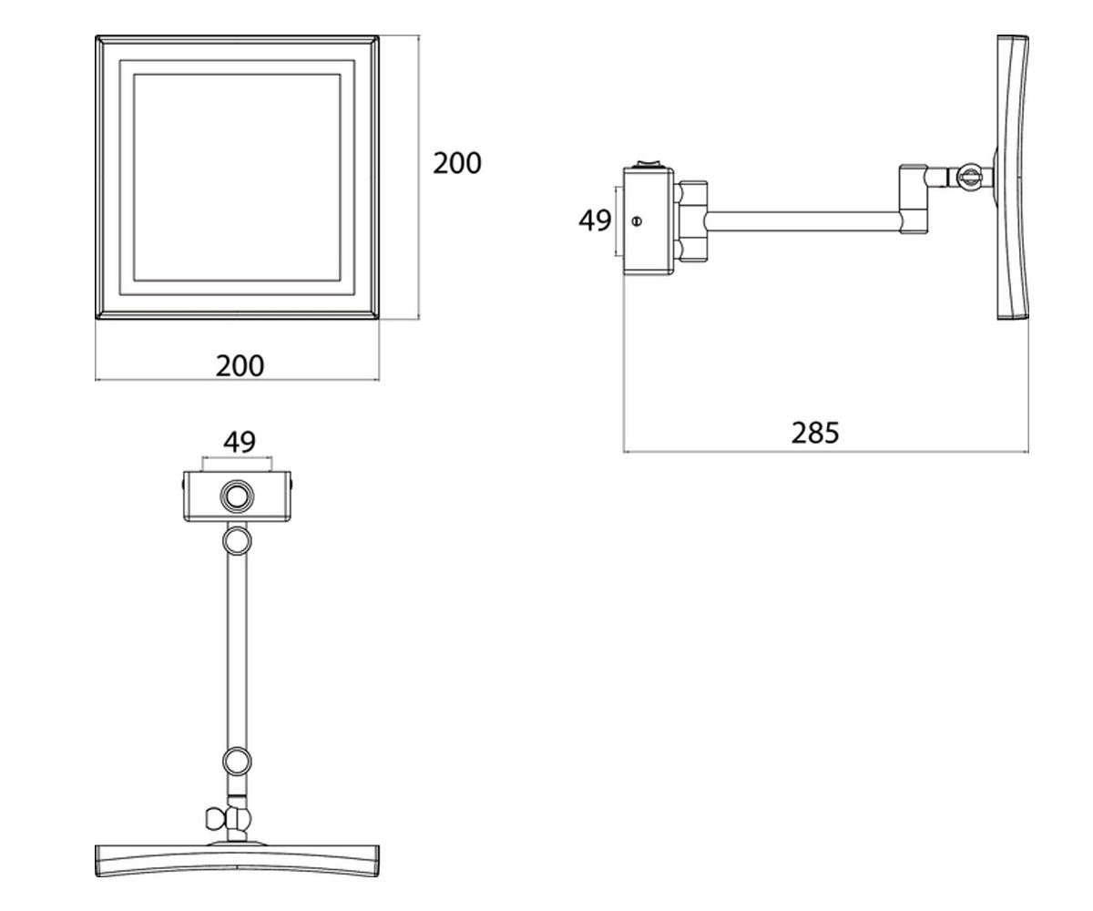 Зеркало с led подсветкой  1094 060 05:Чертеж 