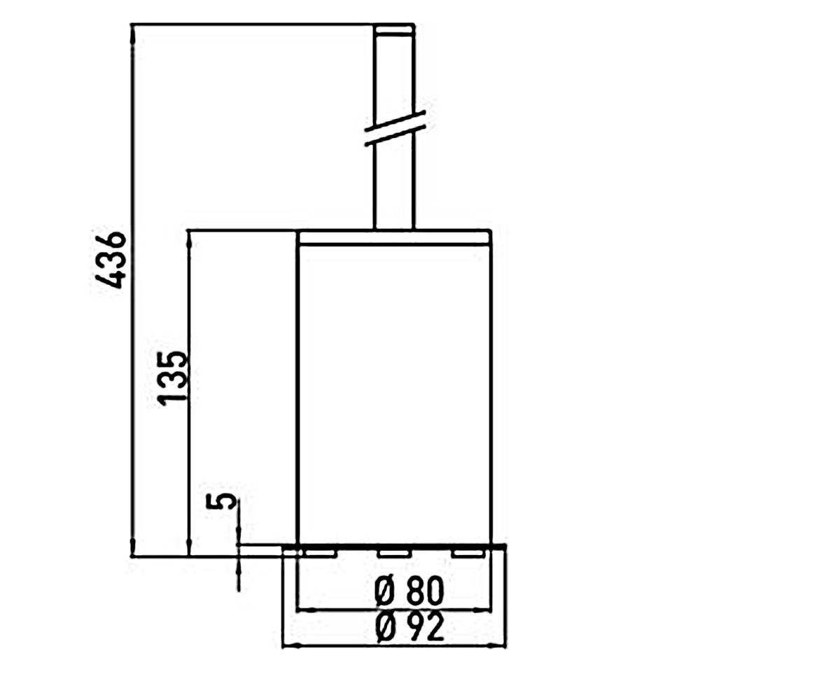 Ерш для унитаза  SYSTEM 2 3515 001 01:Чертеж 