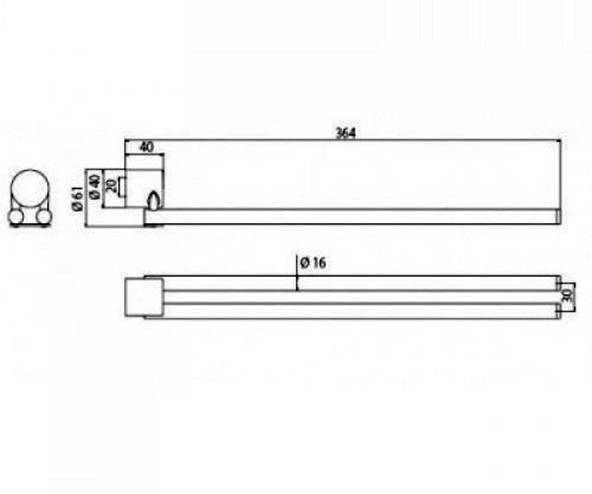 Двойной держатель  RONDO 2 4550 001 36:Чертеж 