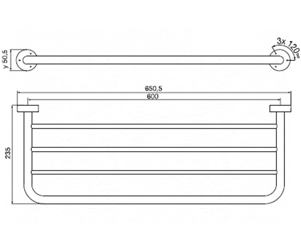 Полотенцедержатель  RONDO 2 4568 001 61:Чертеж 