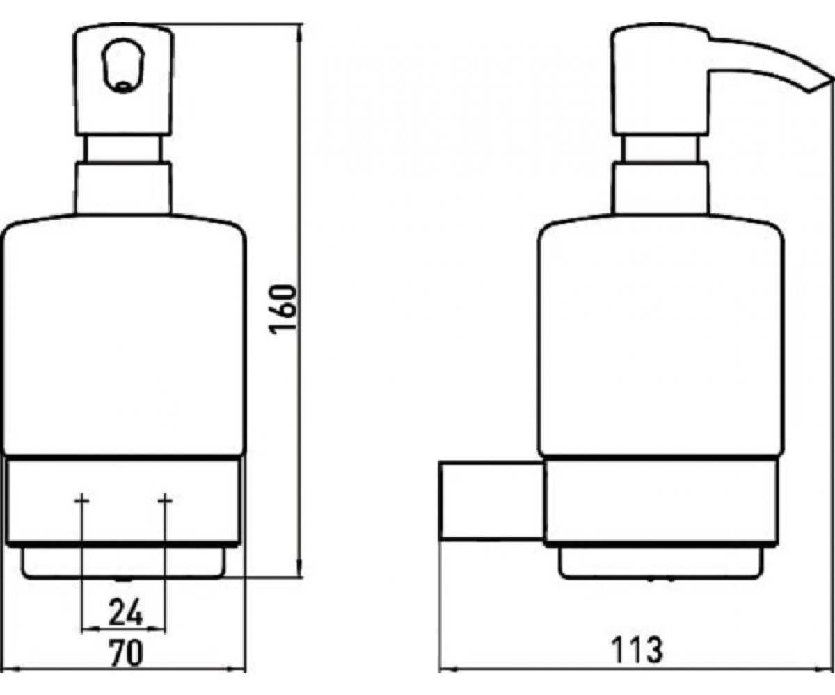 Дозатор жидкого мыла  LOFT BLACK 5210 010 1:Чертеж 