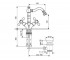 Смеситель с донным клапаном  DECO OLD BR12614P:Чертеж 