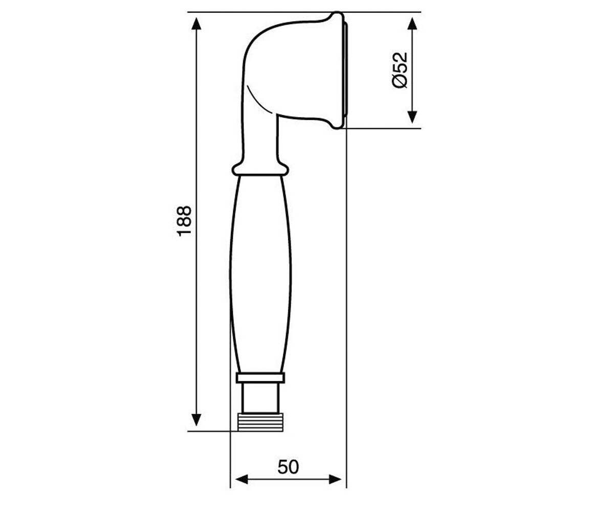 Ручной душ  TIFFANY CO2403BO:Чертеж 