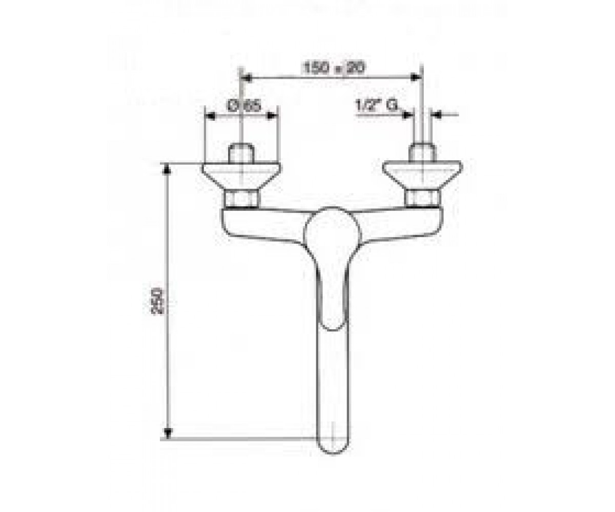Смеситель для мойки  JOLLY CR10005G:Чертеж 