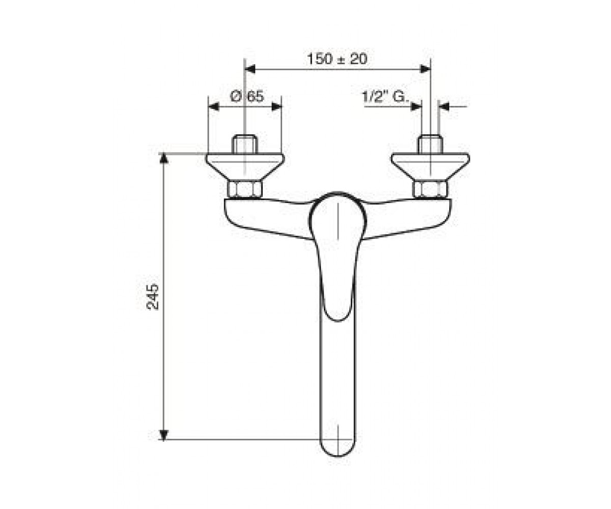 Смеситель для куxни  DUKA CR44005:Чертеж 