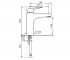 Смеситель для раковины  NICLA CR89003BIGTC:Чертеж 